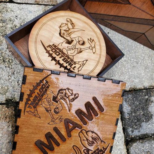 Set of 4 Custom Coasters with Box