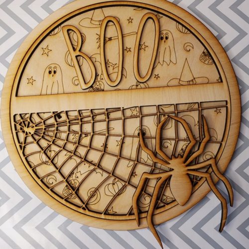 Boo Spider Web Sign