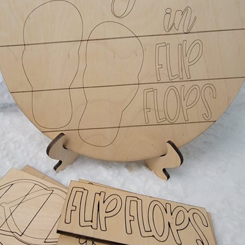 Flip Flop Sign with Easel