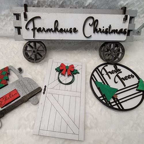 Christmas Farmhouse DIY Kit (wagon & bench)