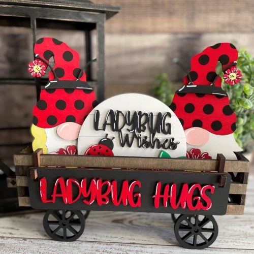 Lady Bug Hugs DIY Kit (wagon & bench)