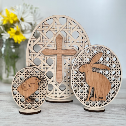 Cane Weave Easter Trio