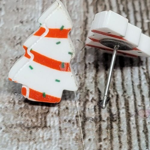 Christmas Snack Tree Earrings (Stud Style)