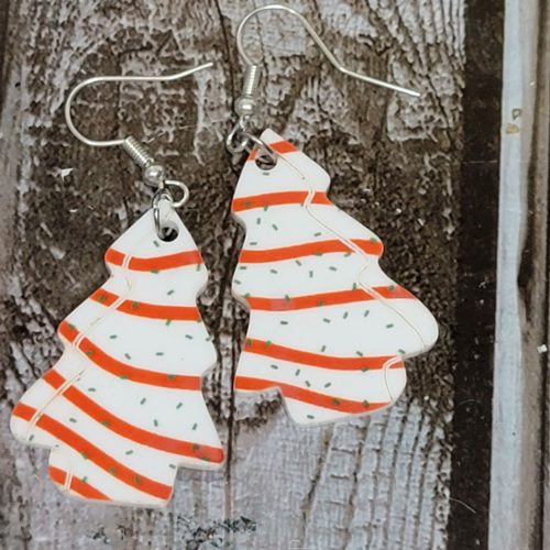 Christmas Snack Tree Earrings (Dangle Style)