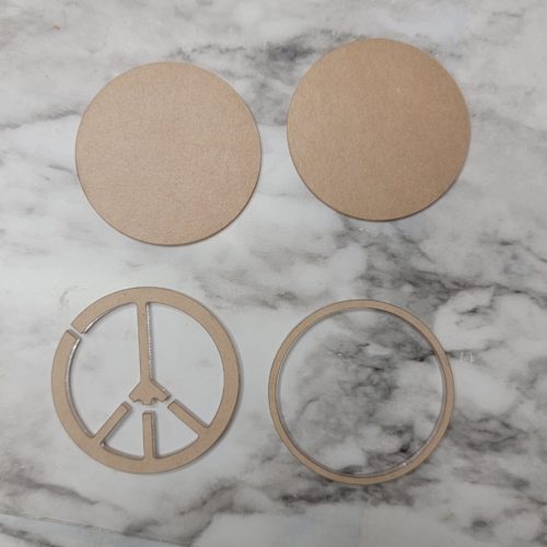 Peace Sign Acrylic Shaker Blank