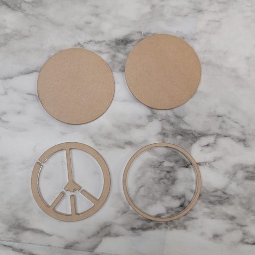 Peace Sign Acrylic Shaker Blank