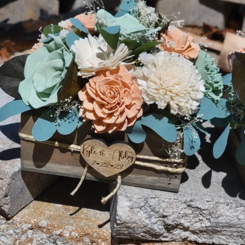 Sola Flower Arrangements In Wood Box