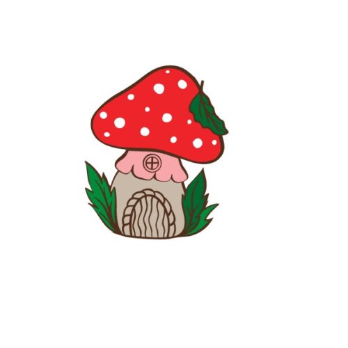 Mushroom Home Acrylic Blank