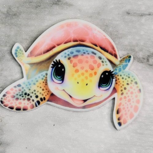 Badge Reel Interchangeable - Pink Turtle