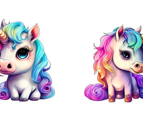 Cute Unicorn Set of 2 Acrylic Blank