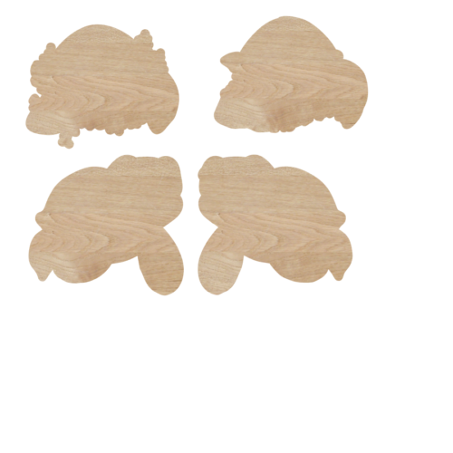 Baby Turtles Set of 4 Acrylic Blank