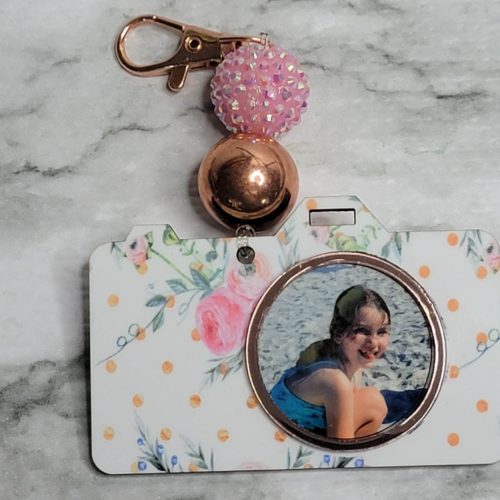 Camera Keychain or Magnet with Picture