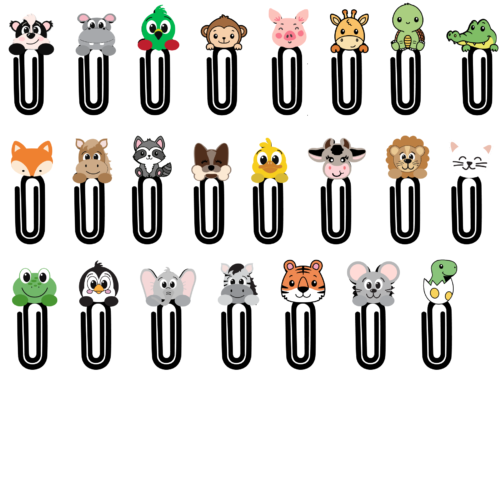 Jumbo Animal Clip Bookmarks *BLANKS