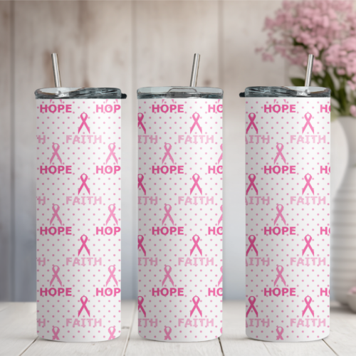 Hope Ribbon Sublimated Drinkware