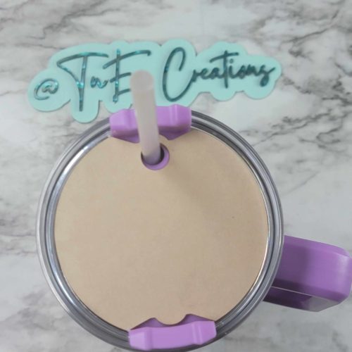 Full Coverage Circle Personalized Tumbler Tag