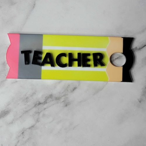 Pencil Personalized Tumbler Tag