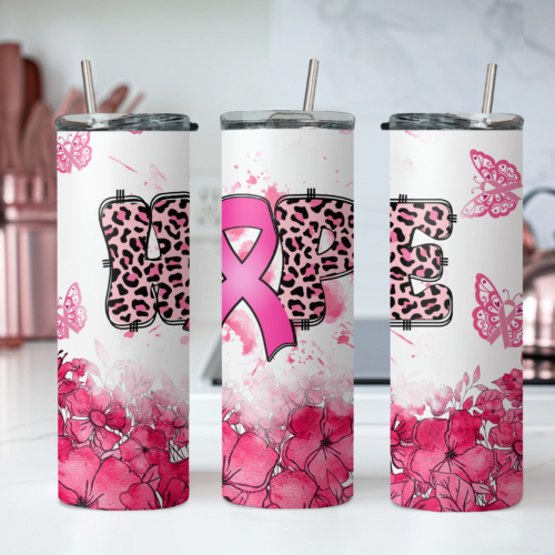 Hope Flowers Sublimated Drinkware