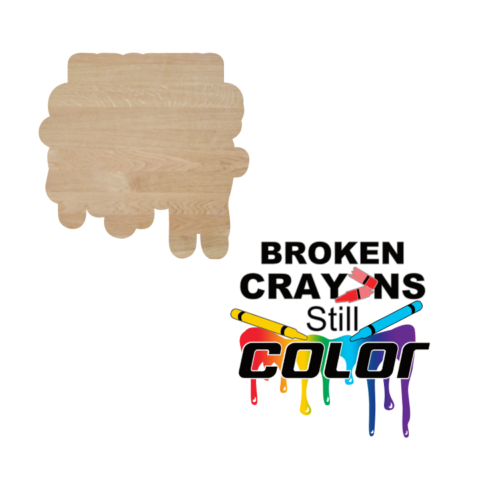 Broken Crayon Acrylic Blank