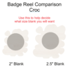 Acrylic Badge Reel / Keyring Blanks with Croc Valentine PNG - Image 3