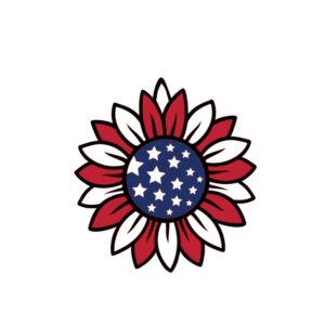 Sunflower Independence Day Acrylic Badge Reel / Keyring Blanks