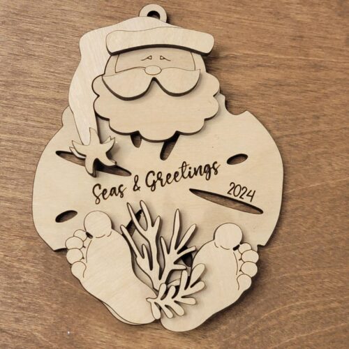 Sand Dollar Santa Ornament - DIY ONLY