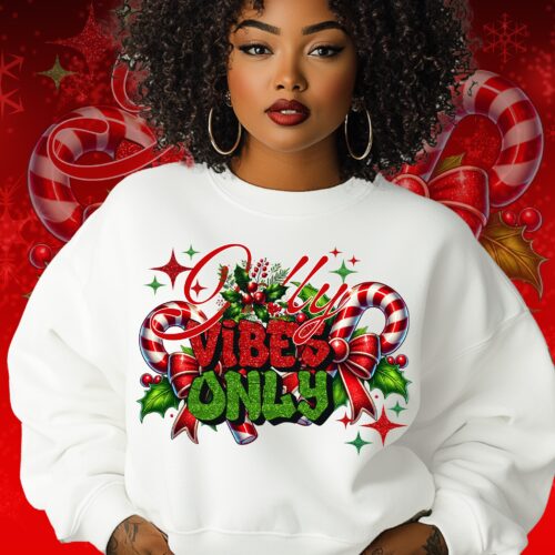 Jolly Vibes Only Adult Sweatshirt